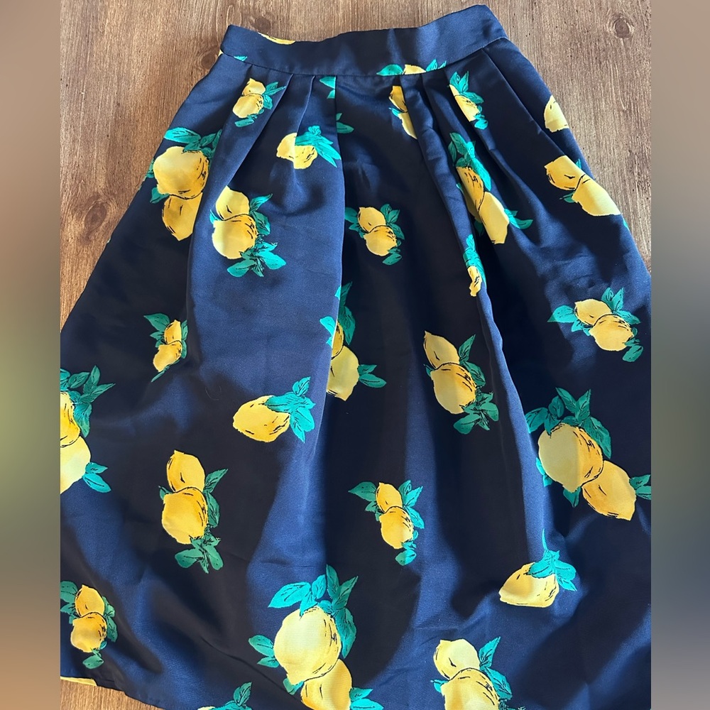 Vintage Lemon A-Line Skirt - Eva Mendes